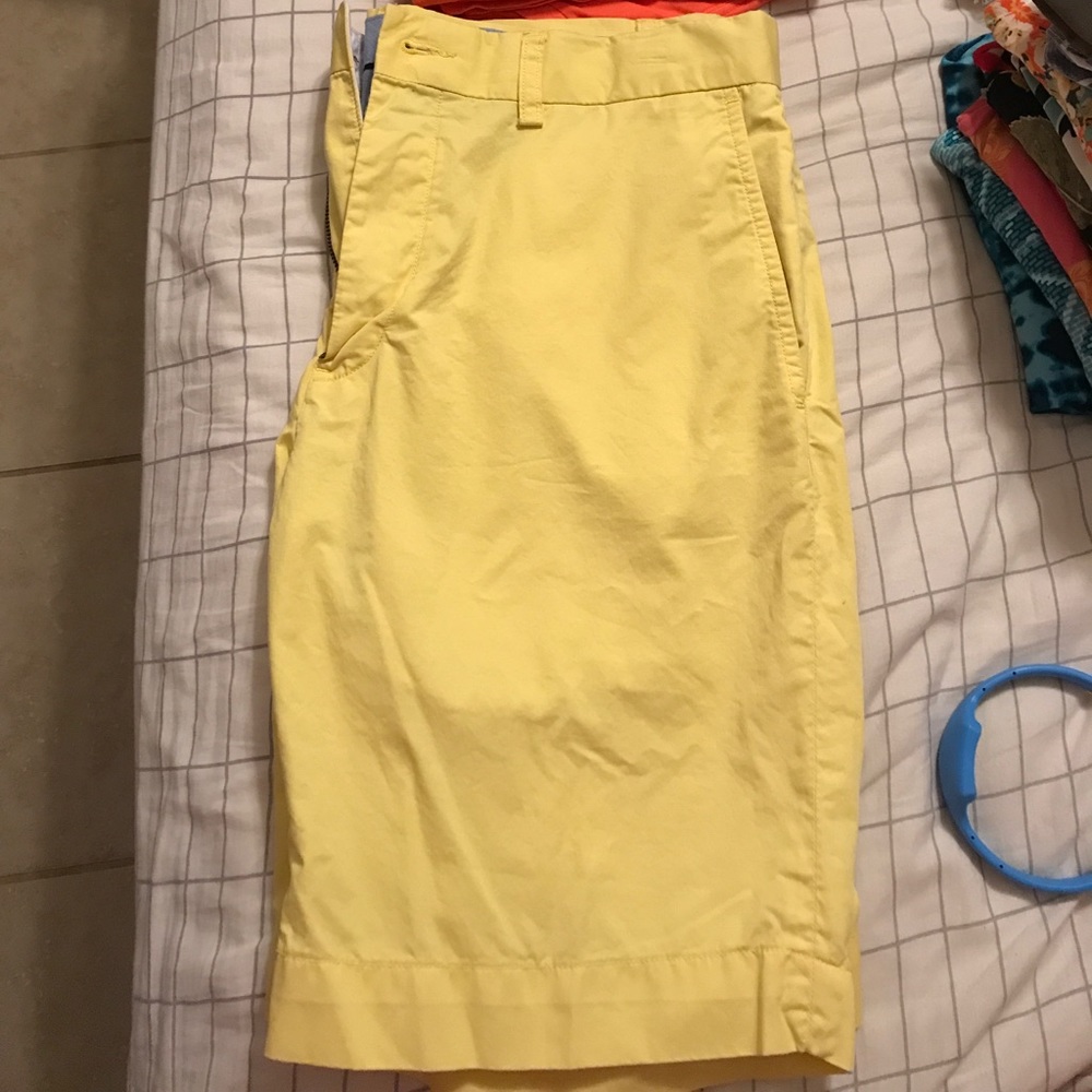 Polo shorts, Men's size 33, Bright Yellow