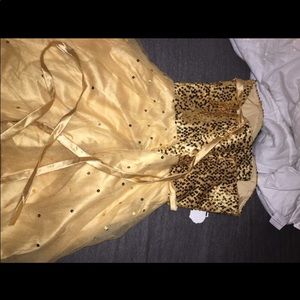short gold dress
