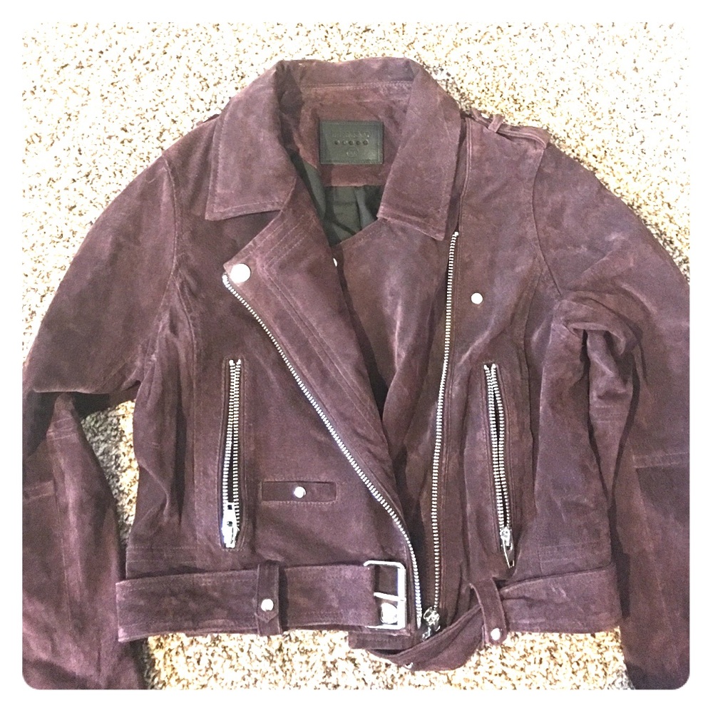 Leather bomber