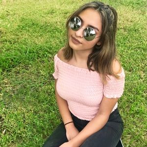 Silver "Elissa" Retro Round Sunglasses