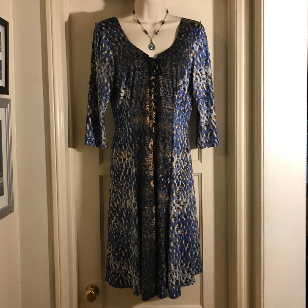 Romantic lace up dress by Ann Booth NWOT