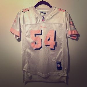 NFL White Pink Miami Dolphins Zach Thomas Jersey
