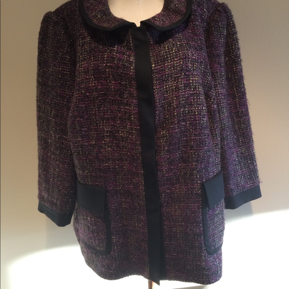 Semantiks Purple/black Fully Lined Blazer Size 18W