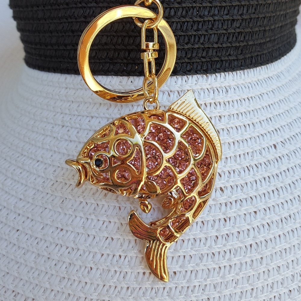 Fish Rhinestone Keychain