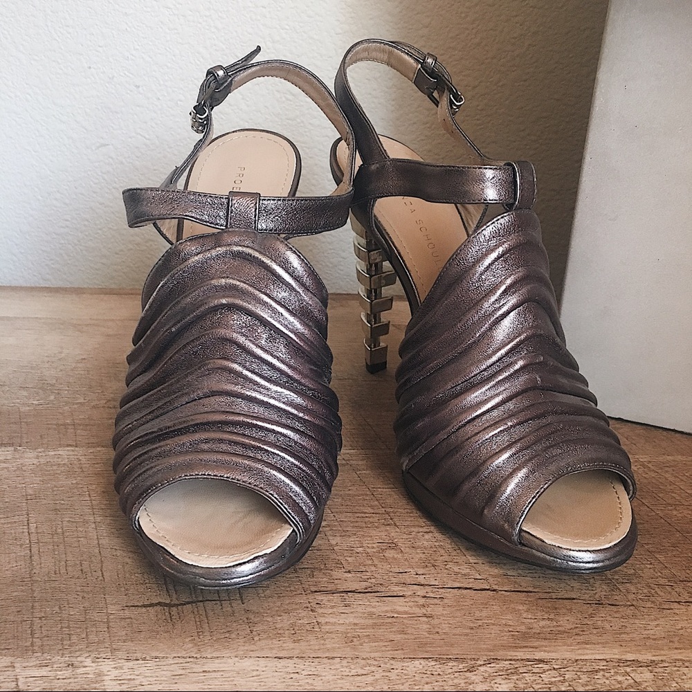 Proenza Schouler Silver Mirror Heels