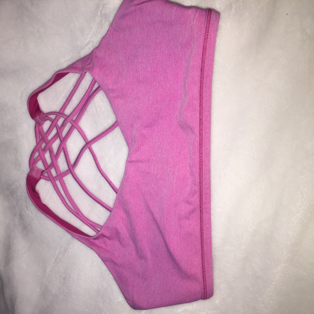 Pink free to be wild lululemon sports bra
