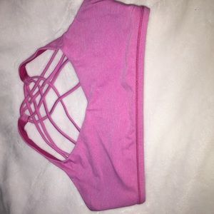 Pink free to be wild lululemon sports bra