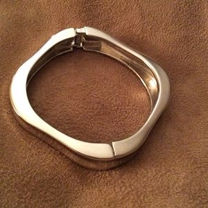 Silver tone bangle bracelet