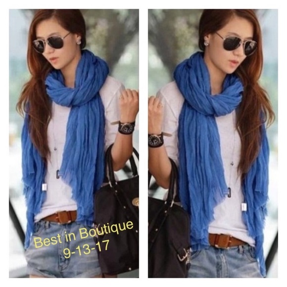 Casual soft wrinkle scarf - Picture 2 of 6