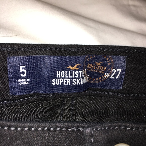 black distressed "super skinny" jeans - Picture 3 of 4