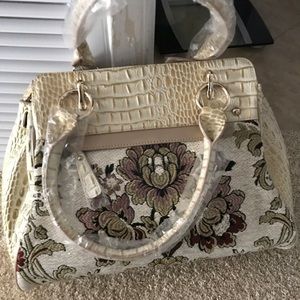 Crocodile & Flower print purse