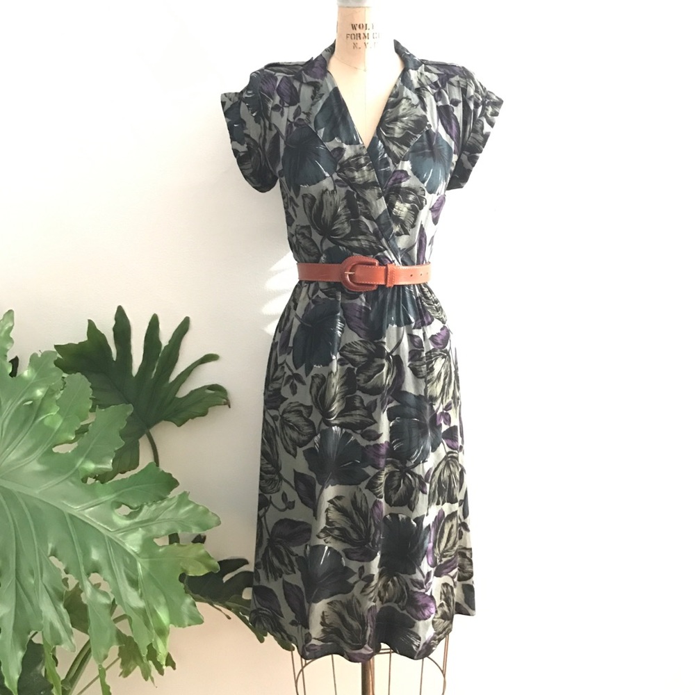 Vintage botanical teacher secretary dress