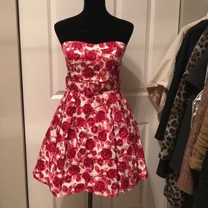 Retro floral fit and flare dress
