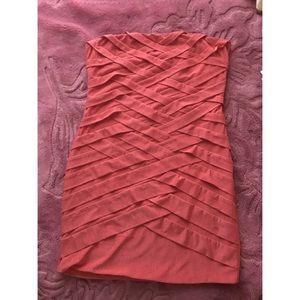 Pink Strapless Dress