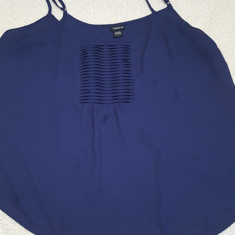 TORRID navy blue blouse SIZE 2