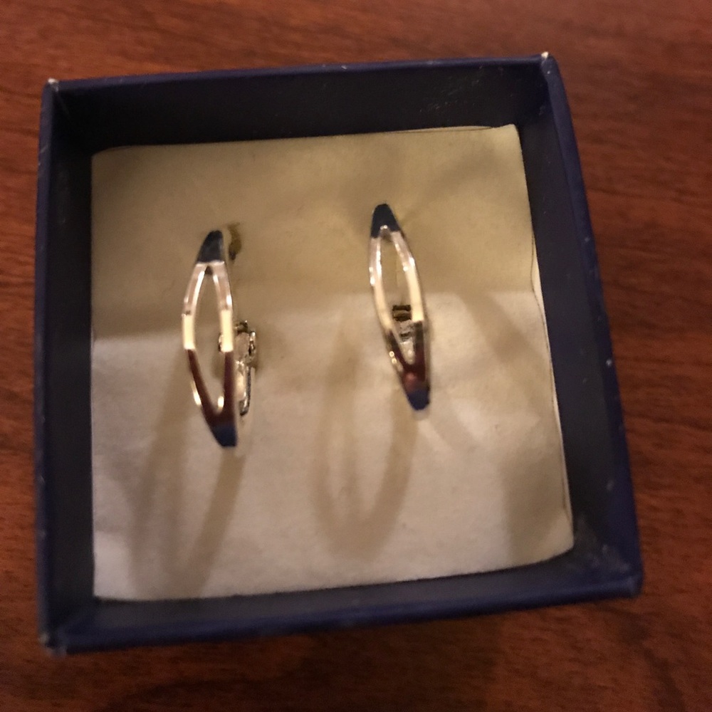 Silver hoop earrings