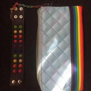 NWT - Rainbow 🌈 colored wristlet purse