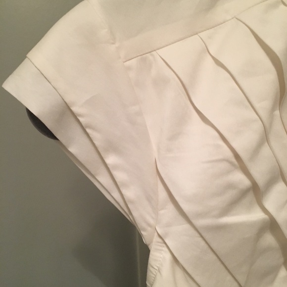 Max & Cleo white and tan cotton dress Size 6 - Picture 4 of 8