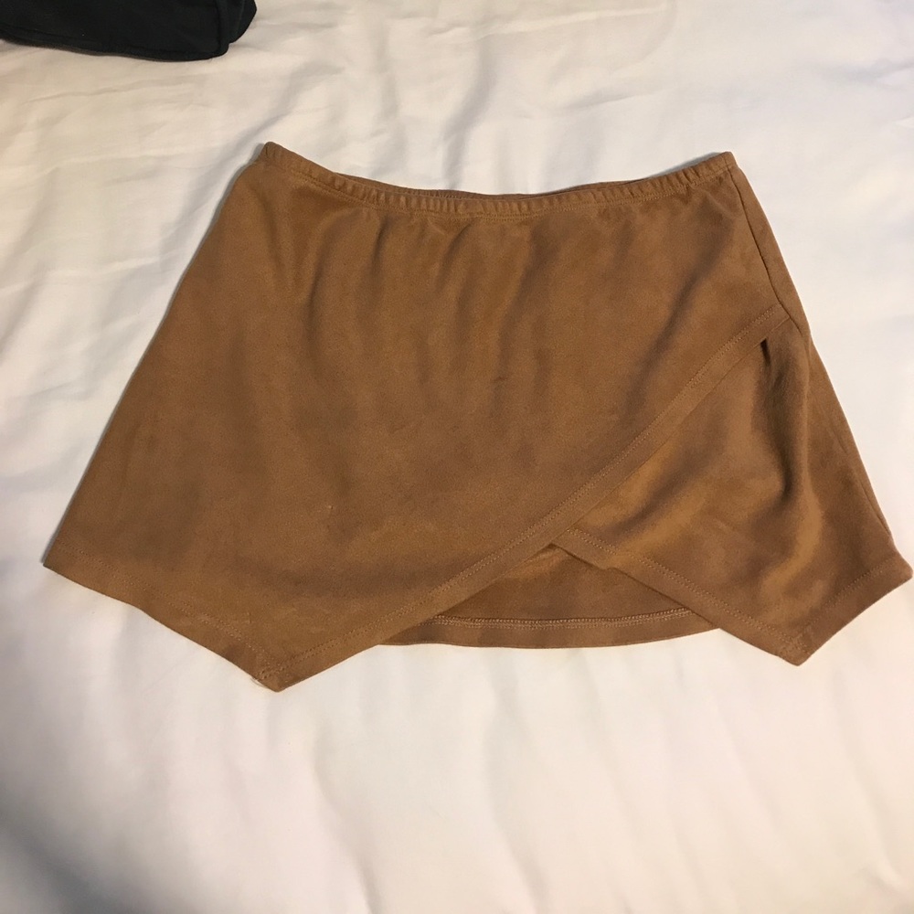 Luna B brown suede skirt