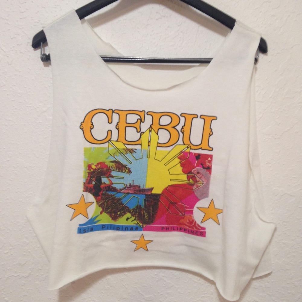 Saleš¤Vintage cut off tank top tourist tee - Picture 3 of 4