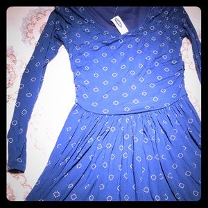 Royal blue long sleeved dress