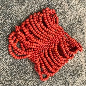 Boho Beaded Red Bracelet
