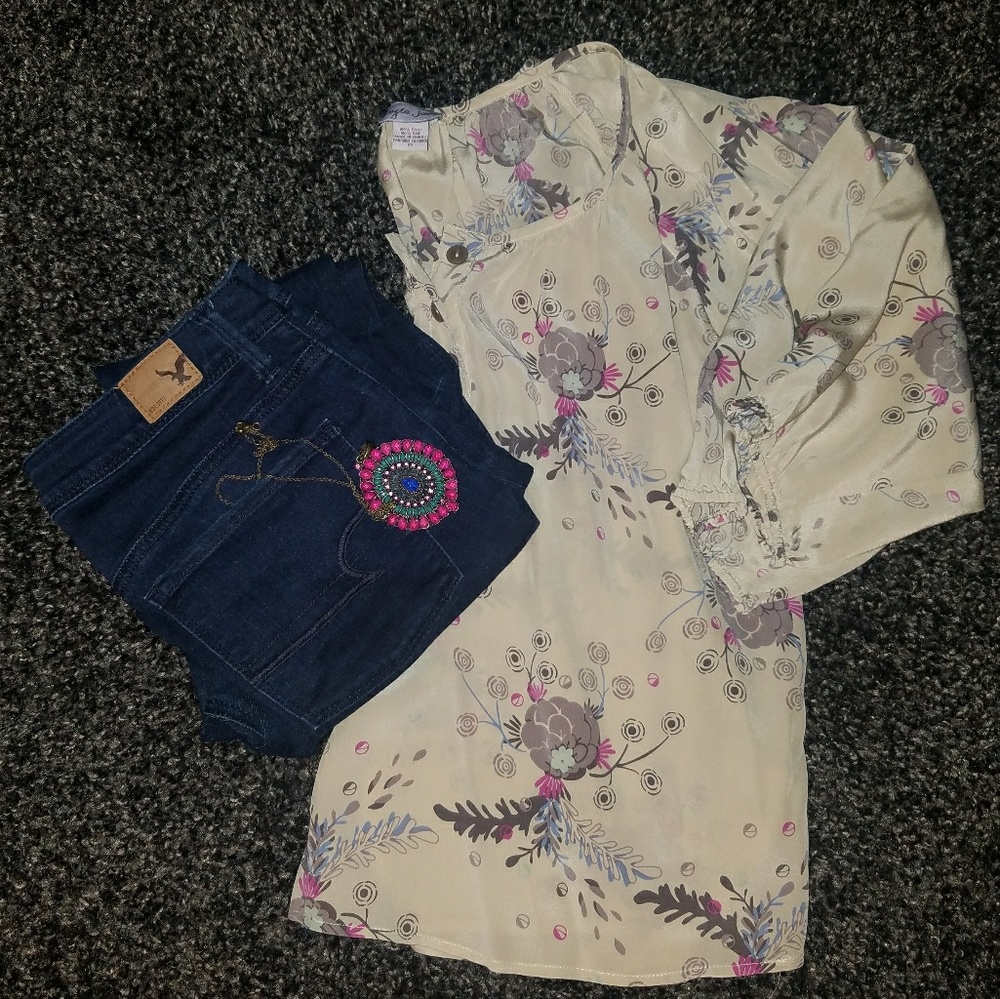 Anthropologie silk blouse