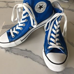 Brand New Blue High Top Converse