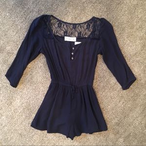 Abercrombie Kids Navy Lace Romper