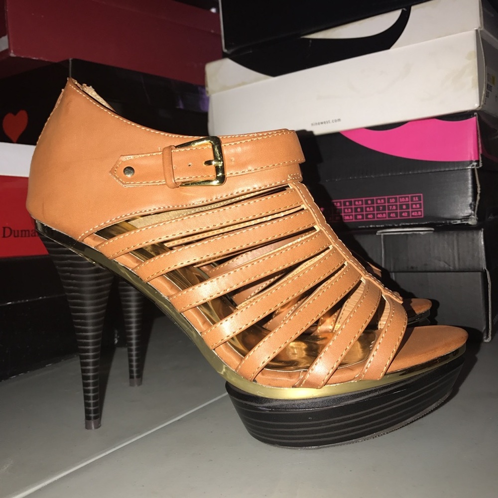 Pierre Dumas high heel zipper sandals. Brand new