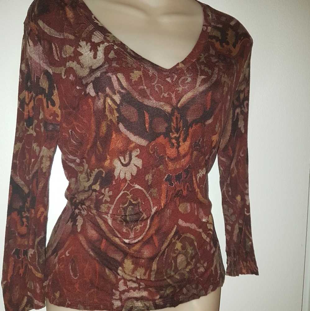 David Meister print top Size L