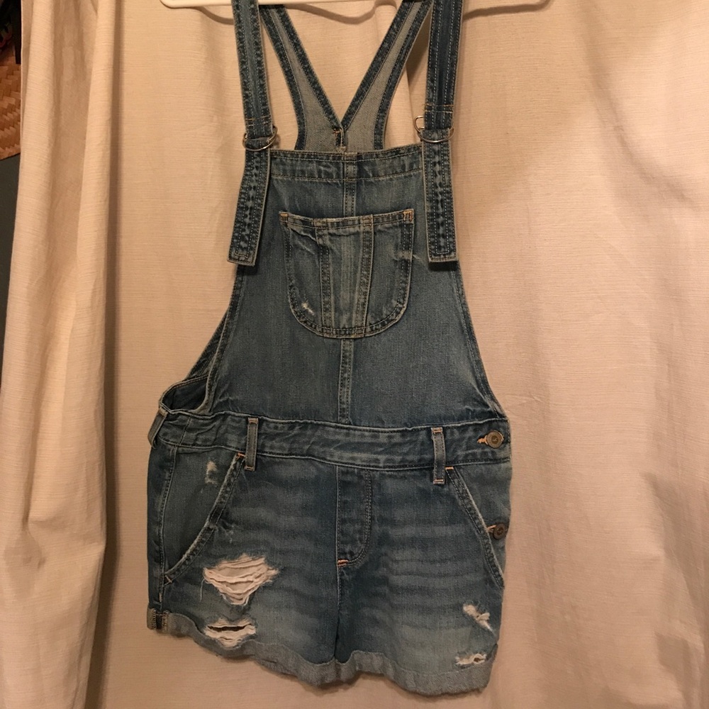 Jean overall shorts