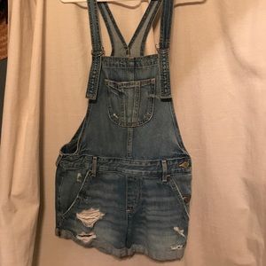 Jean overall shorts