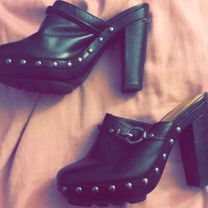 Authentic Coach Black Mules