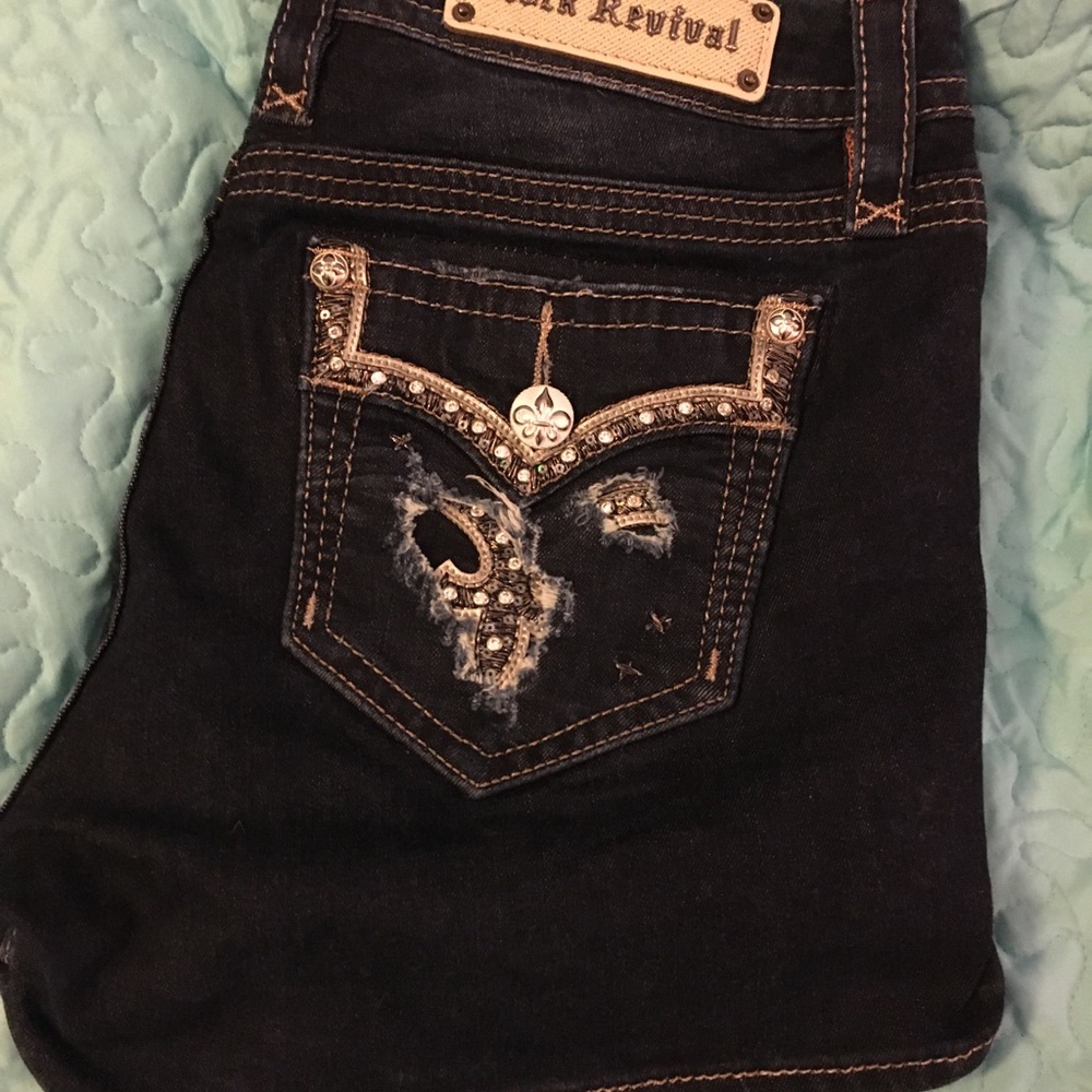 Ladies Rock Revival Jean shorts size 30 - Picture 4 of 5