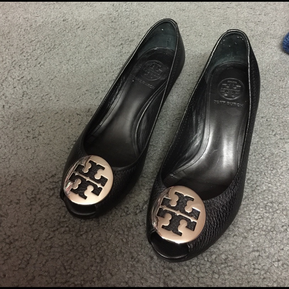 Tory Burch AUTHENTIC black wedges • size : 6