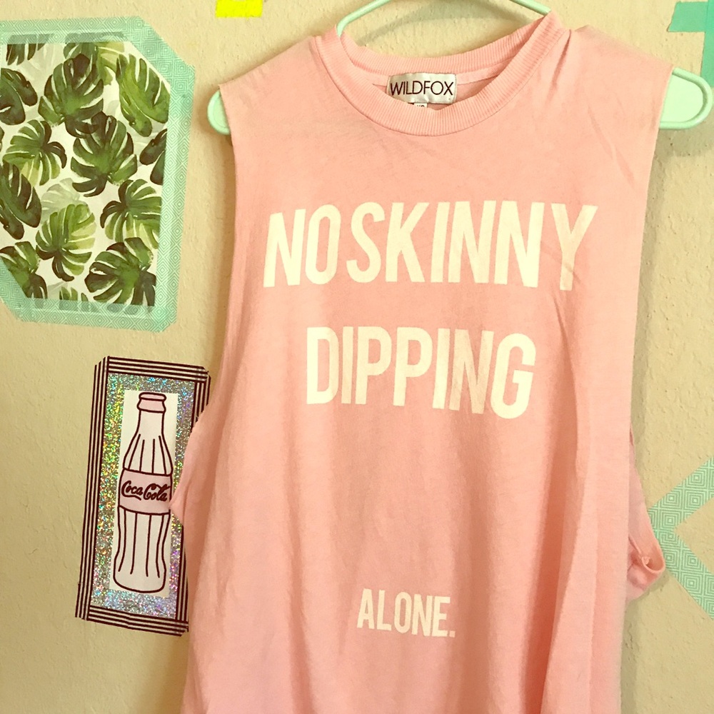 Wildfox  no skinny dipping muscle tank