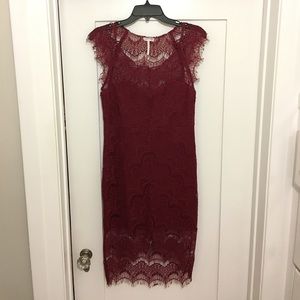 Red lace Free People dress