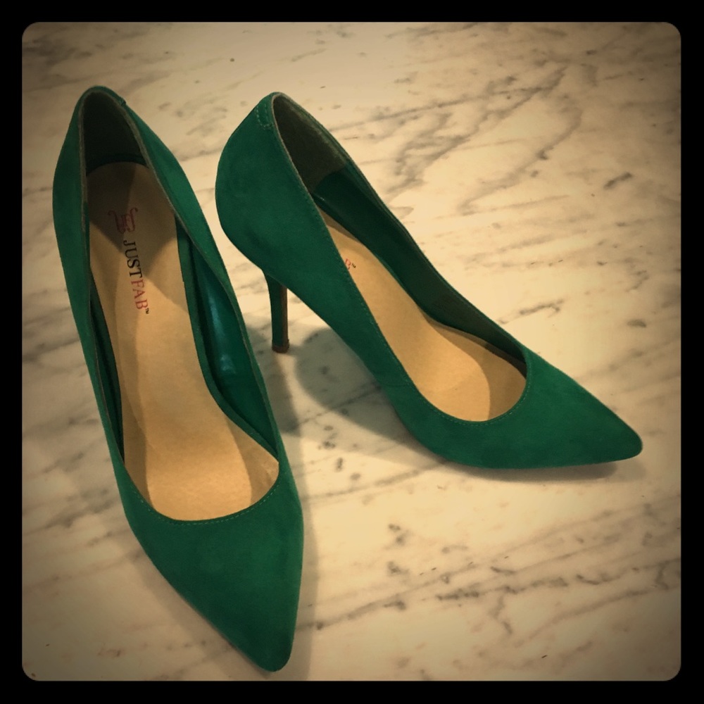 Justfab Suede Pointed Toe Heels