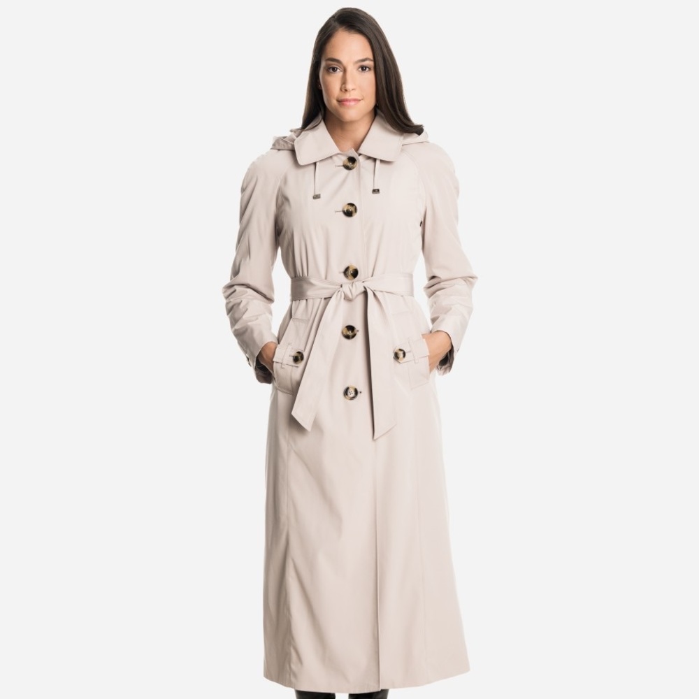 London Fog Trench Coat w/ Detachable Plaid Liner