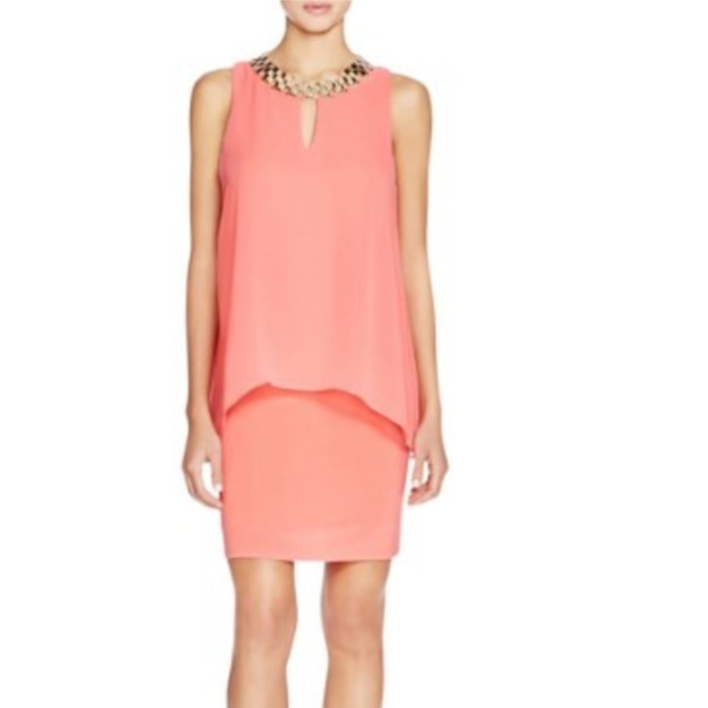 Laundry by Shelli Segal Calypso Coral Mini Dress