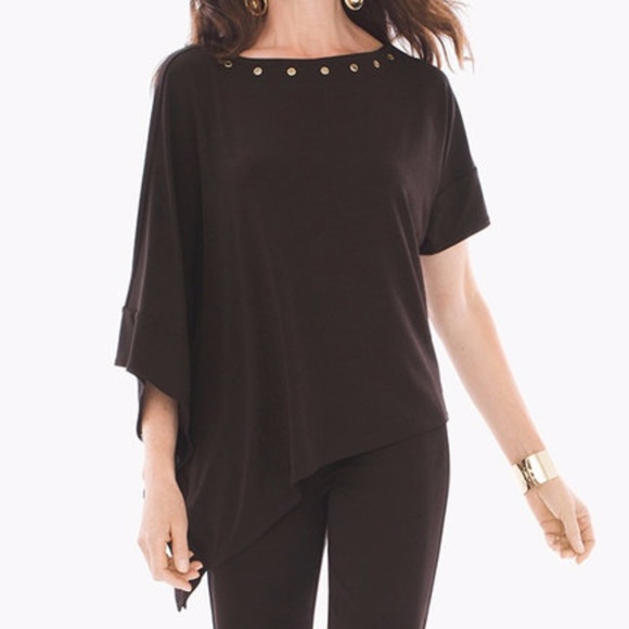 BNWT Chico's Grommet-Border Top - Picture 3 of 3