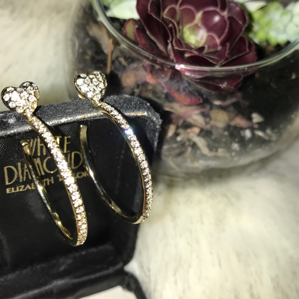 Juicy Couture diamond hoops