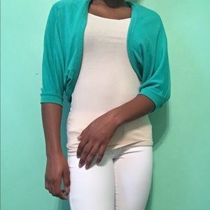 Green cardigan