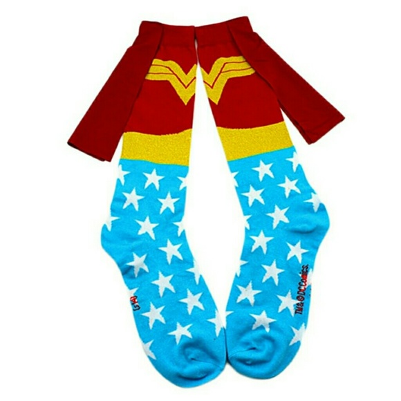 Haloo Accessories New Wonder Woman Knee Socks With Red Cape Poshmark