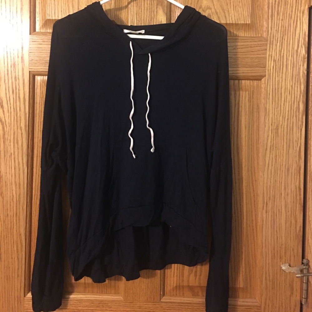 Navy sweatshirt with hoodie