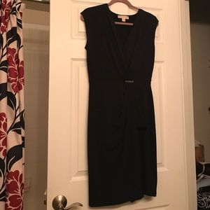 Michael Kors Real Navy Blue Dress Silver MK Bar