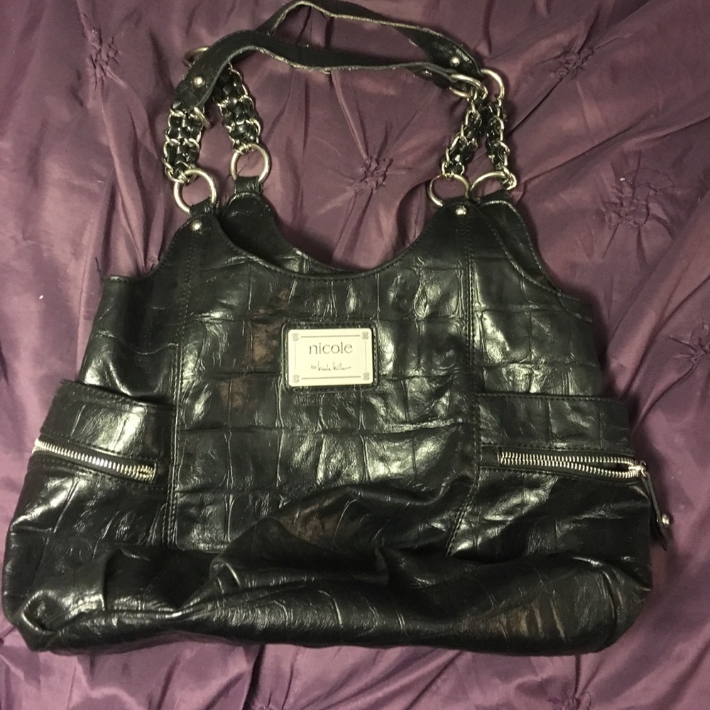 Large Nicole Miller black purse