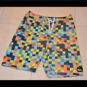 pixalated swim trunks