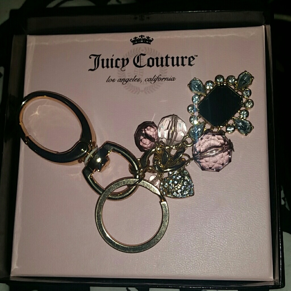 Juicy Couture Pave Heart Purse / Key Charm
